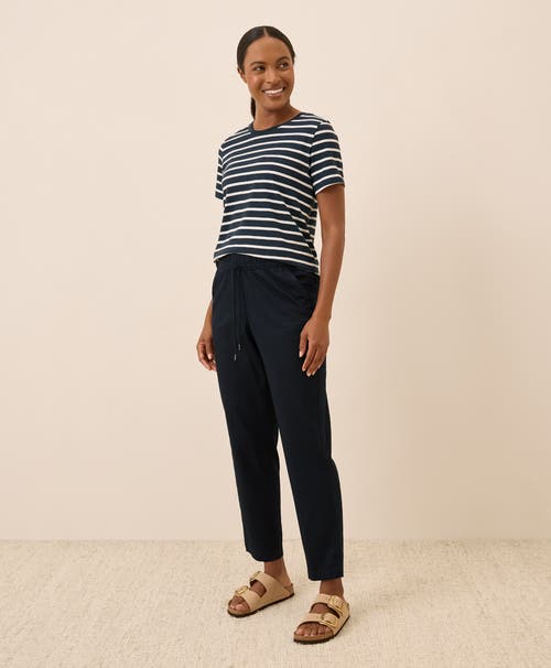 Pact Organic Cotton Daily Twill Drawstring Pant In Blue