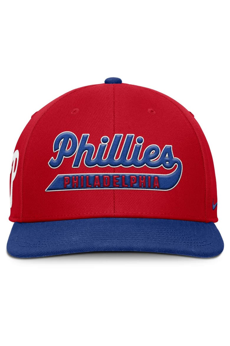 Men's Nike Red/Royal Philadelphia Phillies Pro Performance Snapback Hat, Alternate, color, Red