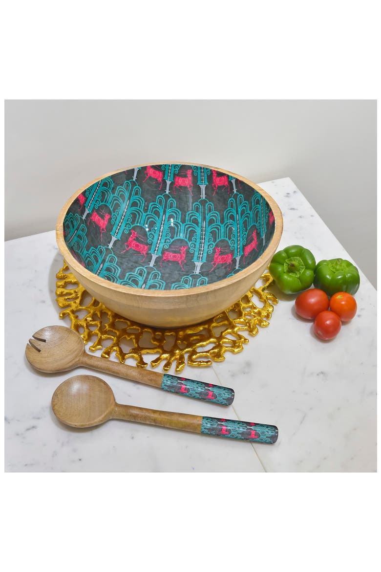 Salad Bowl Set, Alternate, color, PINK/ PURPLE