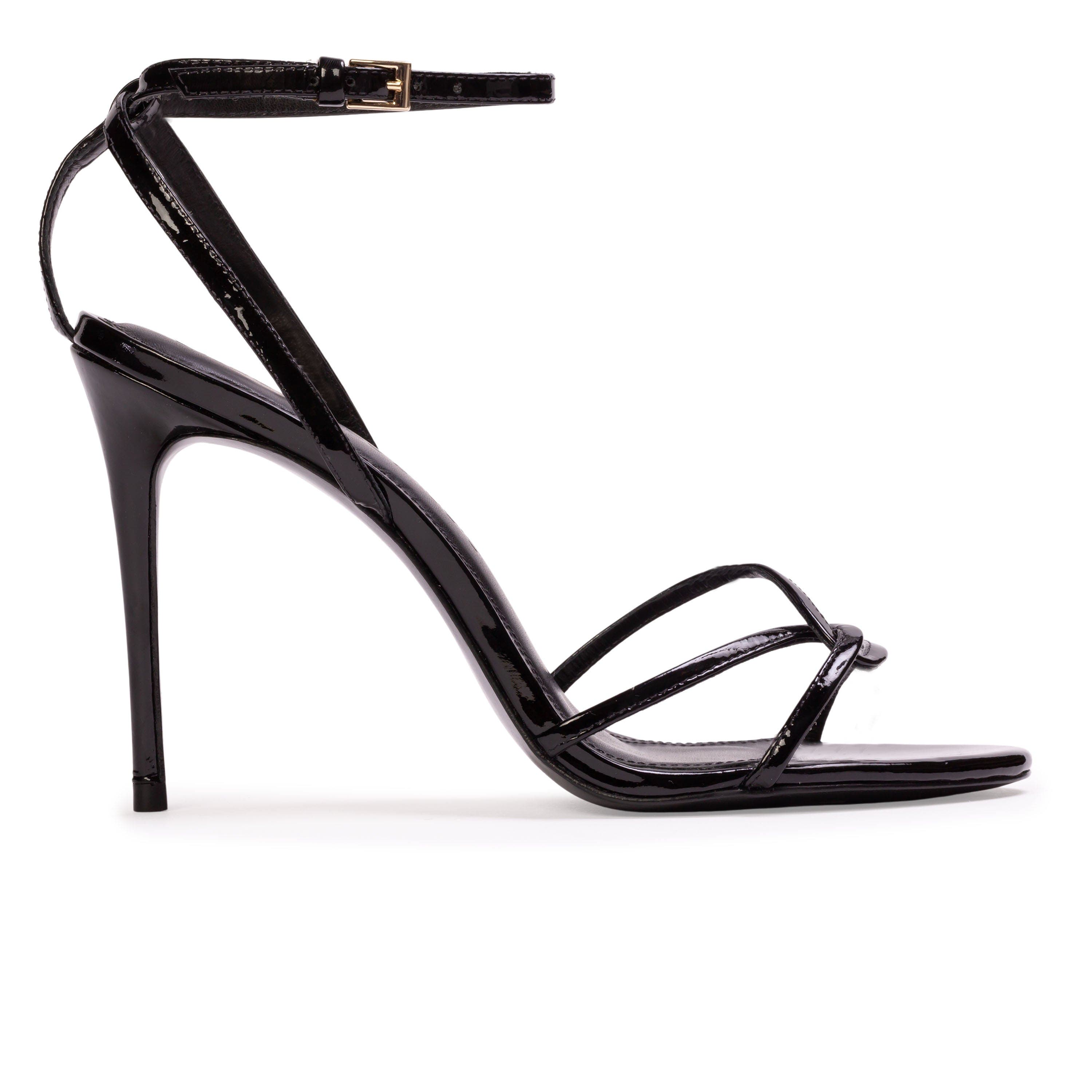 BLACK SUEDE STUDIO Miley 100 Patent Sandal, Main, color, Black Patent Leather