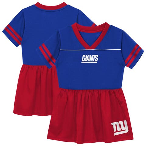 Toddler Outerstuff  Royal New York Giants Stadium Lights V-Neck Fashion Football Jersey Dress