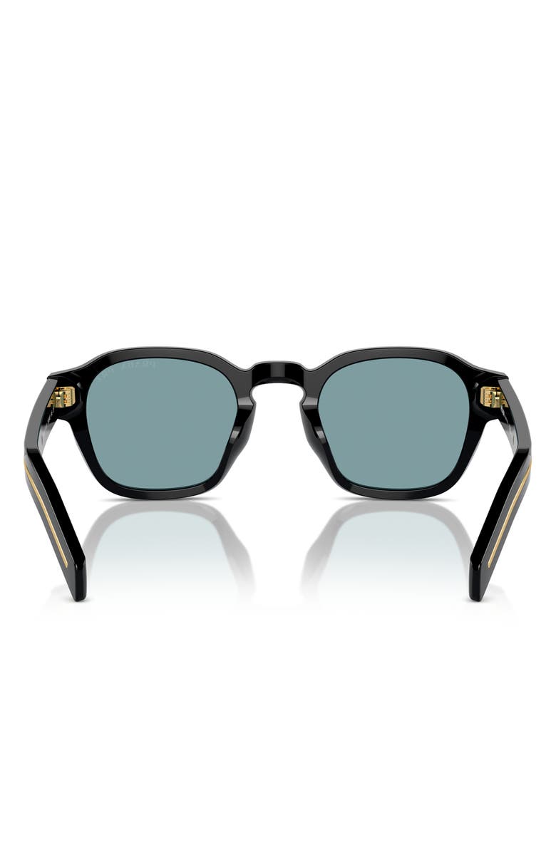 Prada 52mm Polarized Phantos Sunglasses, Alternate, color, Black