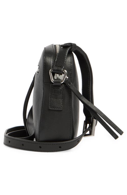 Shop Allsaints Captain Leather Square Crossbody Bag In Black