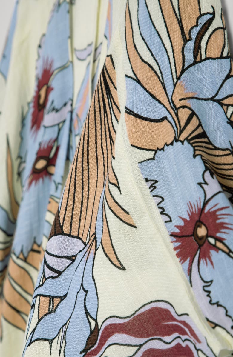 SAACHI Wildflower Tie Front Short Duster, Alternate, color, Green