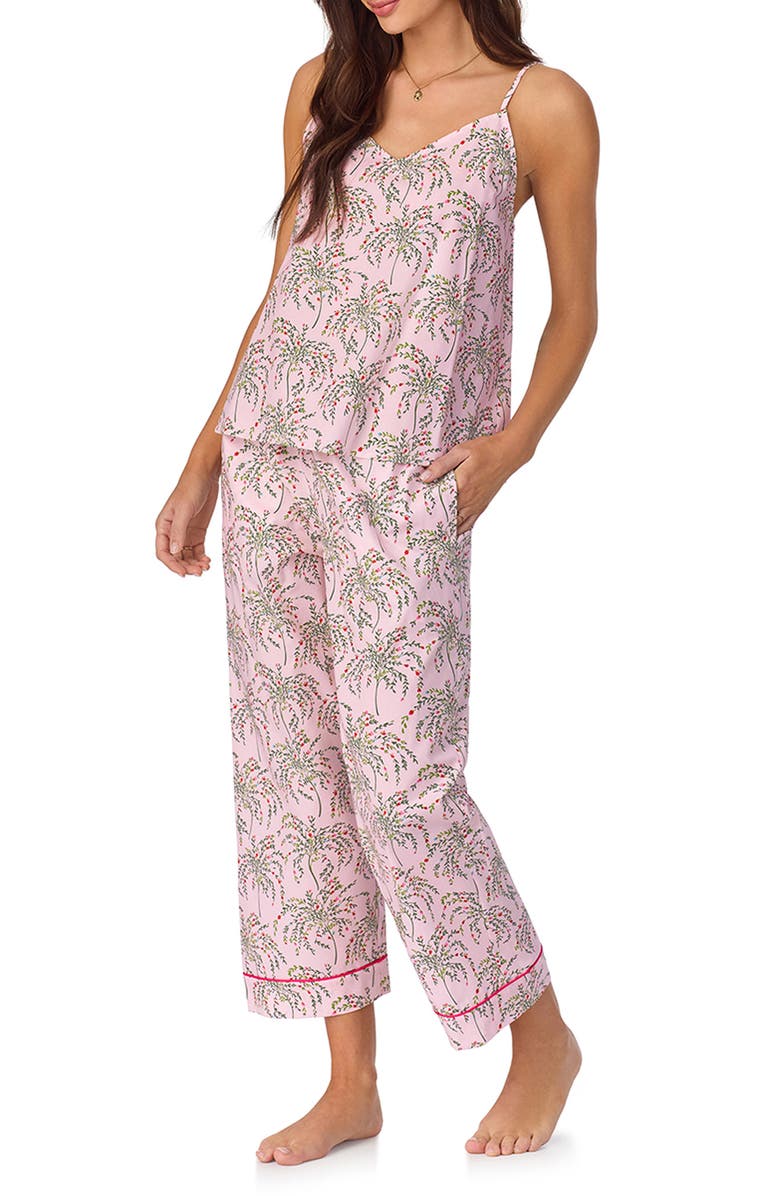 BedHead Pajamas Print Organic Cotton Jersey Crop Pajamas, Alternate, color, 