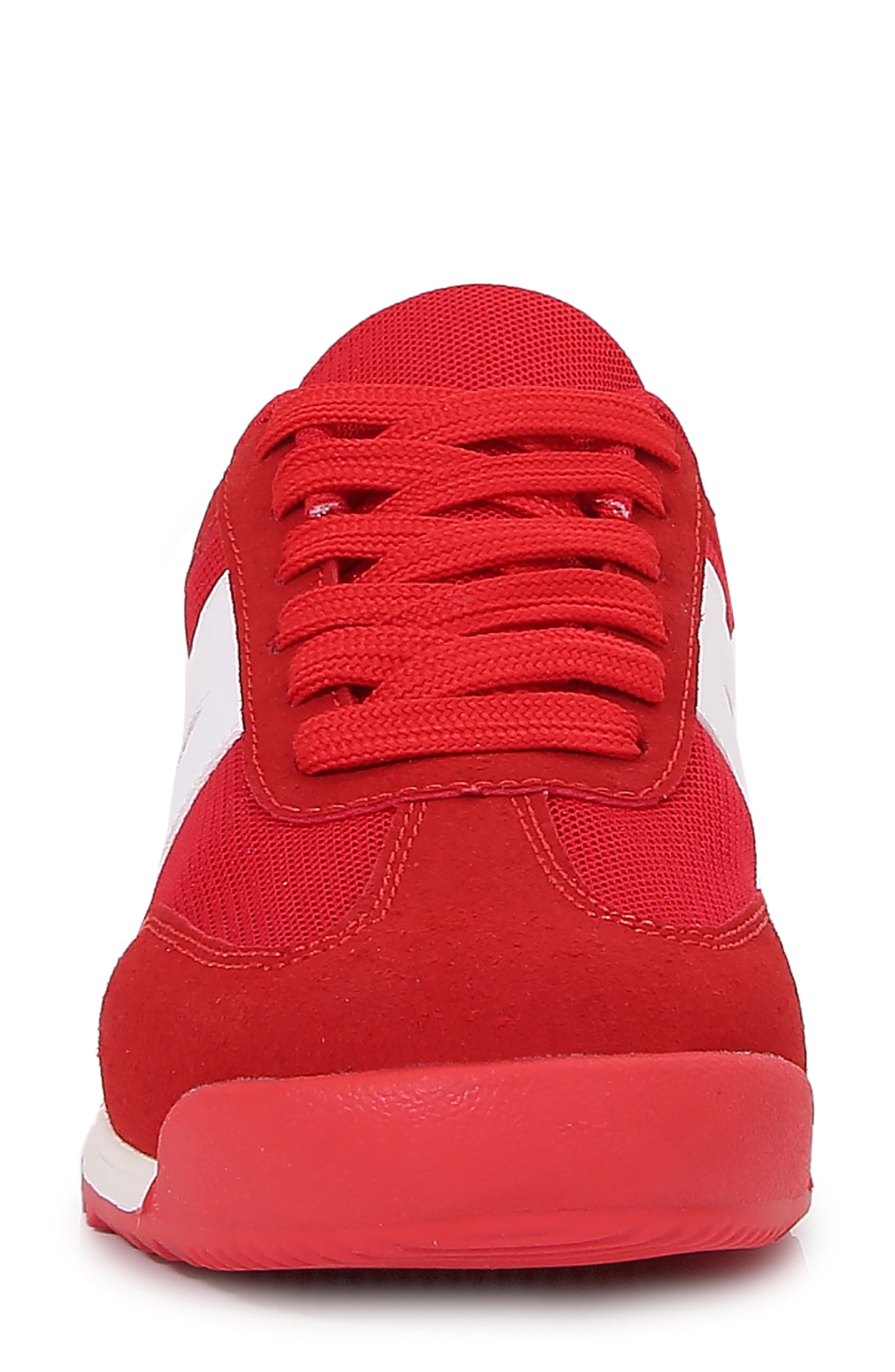 BERNESS Leena Bike Toe Wedge Sneaker, Alternate, color, Red