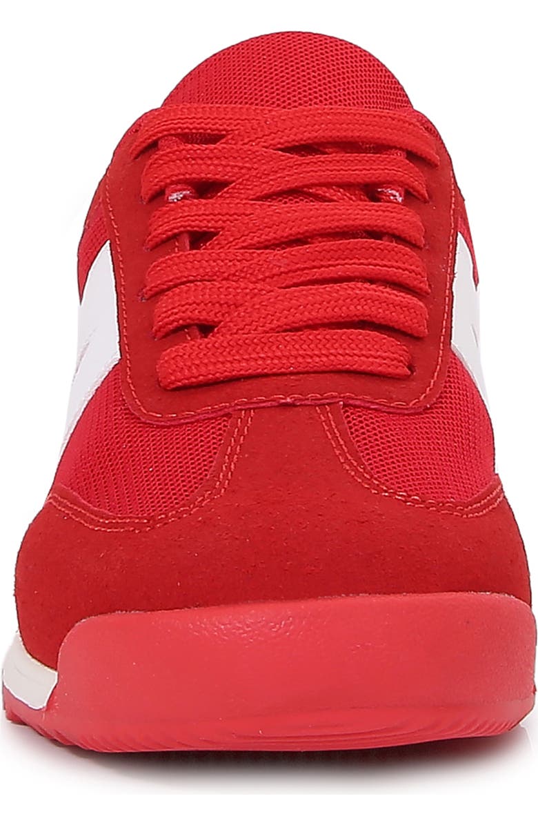 BERNESS Leena Bike Toe Wedge Sneaker, Alternate, color, Red