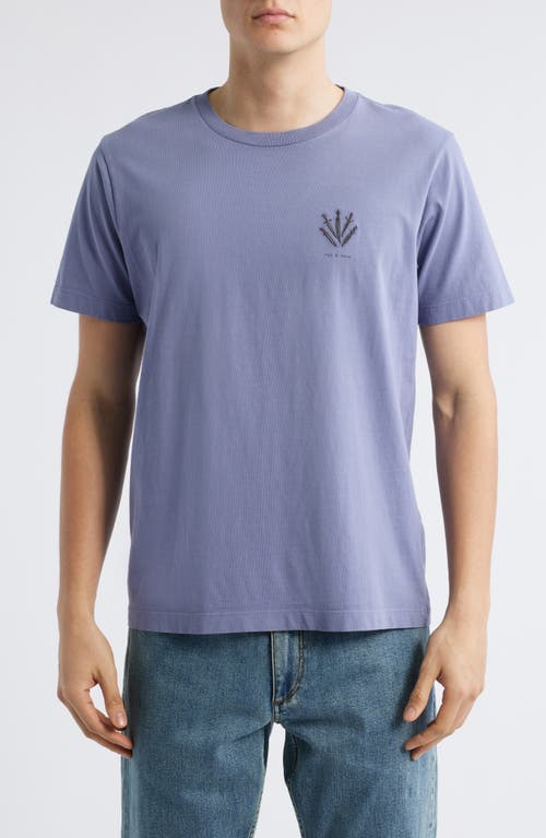 Rag & Bone Men's Dagger Short-sleeve T-shirt In Washed Purple