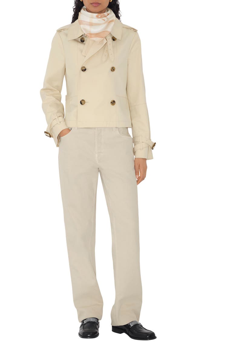 Burberry Equestrian Knight Design Watercolor Check Silk Square Scarf, Alternate, color,