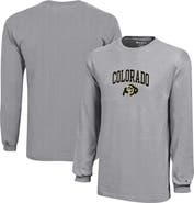 Champion Youth Champion Gray Colorado Buffaloes Arch Over Logo Long Sleeve Jersey T-Shirt