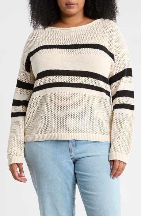 Sporty Stripe Cotton Sweater