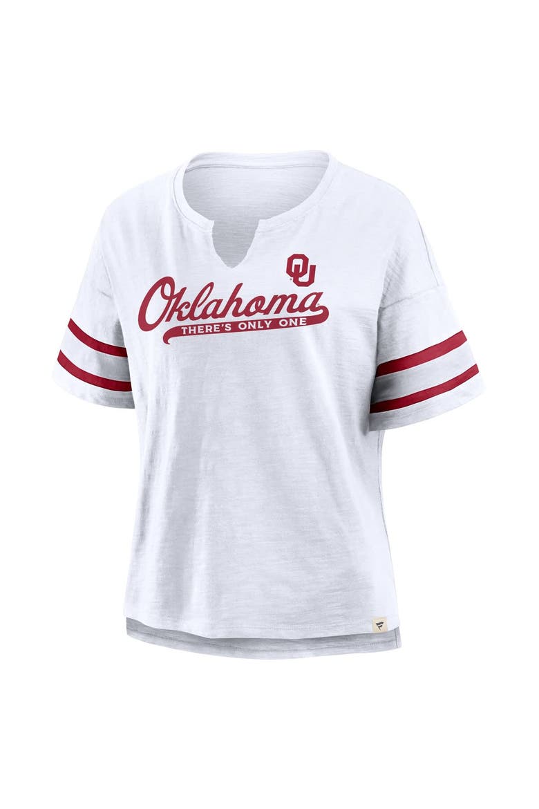 Women's Fanatics White Oklahoma Sooners Hometown Premium Script T-Shirt, Alternate, color, White