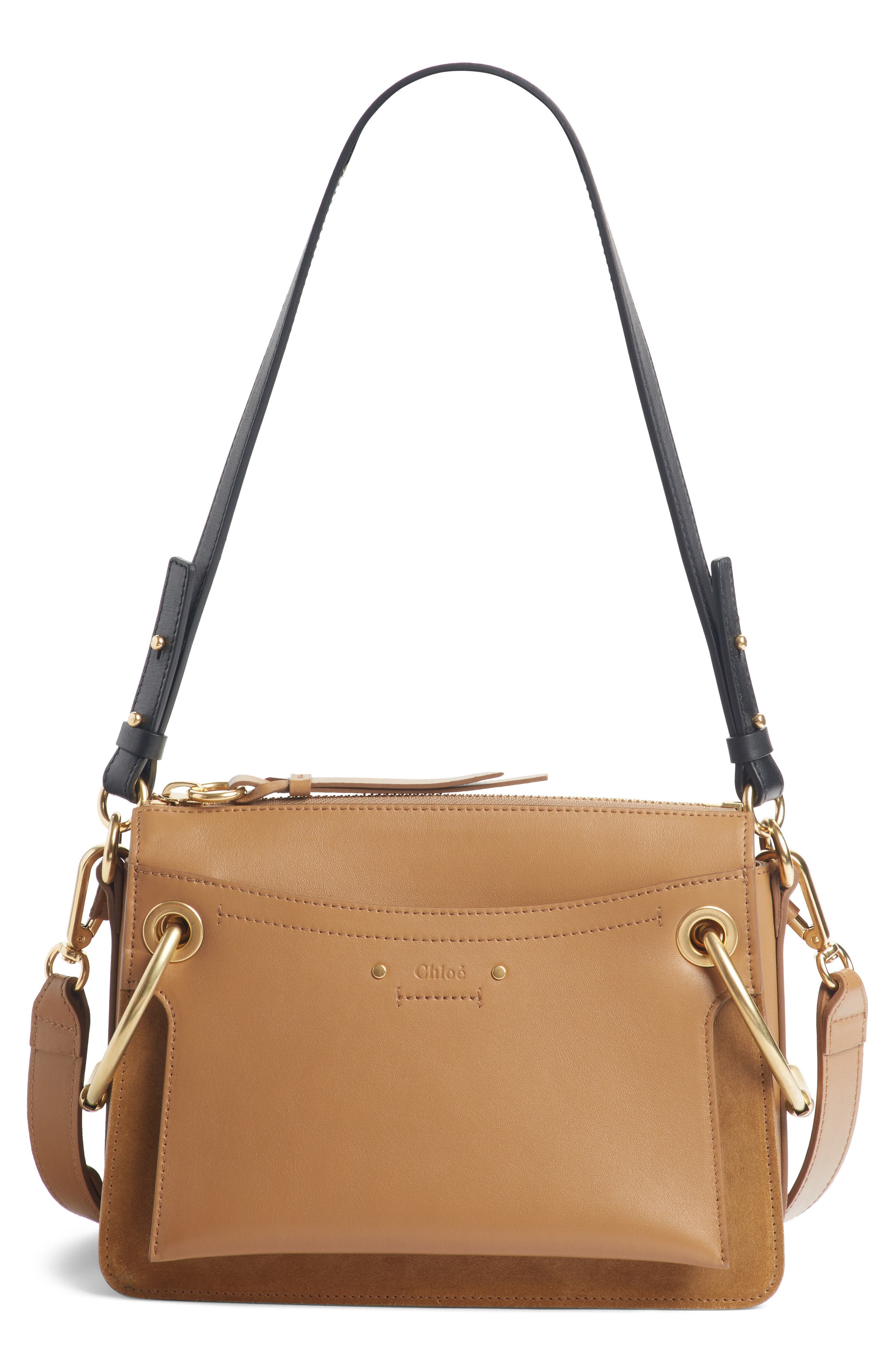 Chloé Small Roy Leather Shoulder Bag, Main, color, 