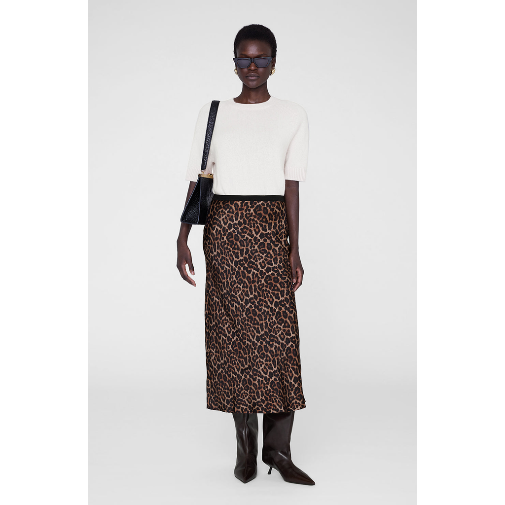 Anine Bing Bar Silk Skirt In Animal Print