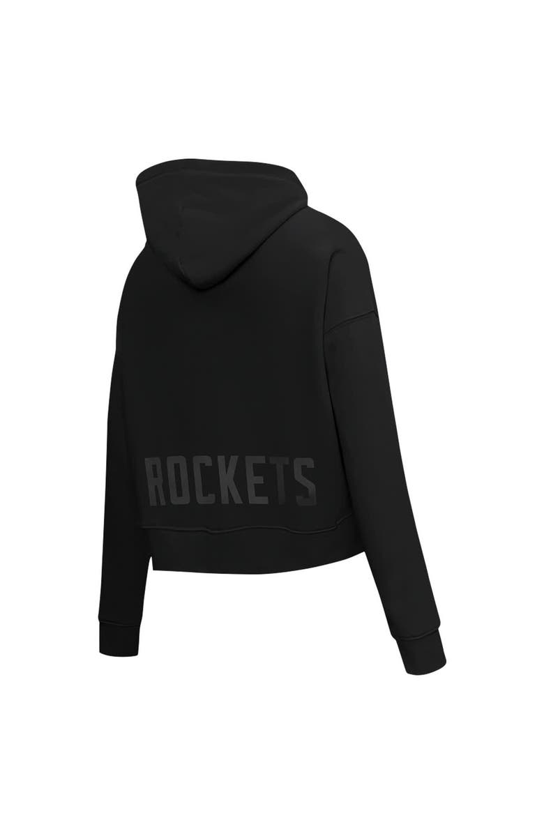 PRO STANDARD Women's Pro Standard Black Houston Rockets Jewels Cropped Pullover Hoodie, Alternate, color, Black