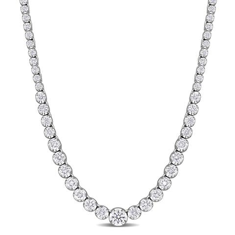 Lab-Grown Diamond Graduated Necklace 14k