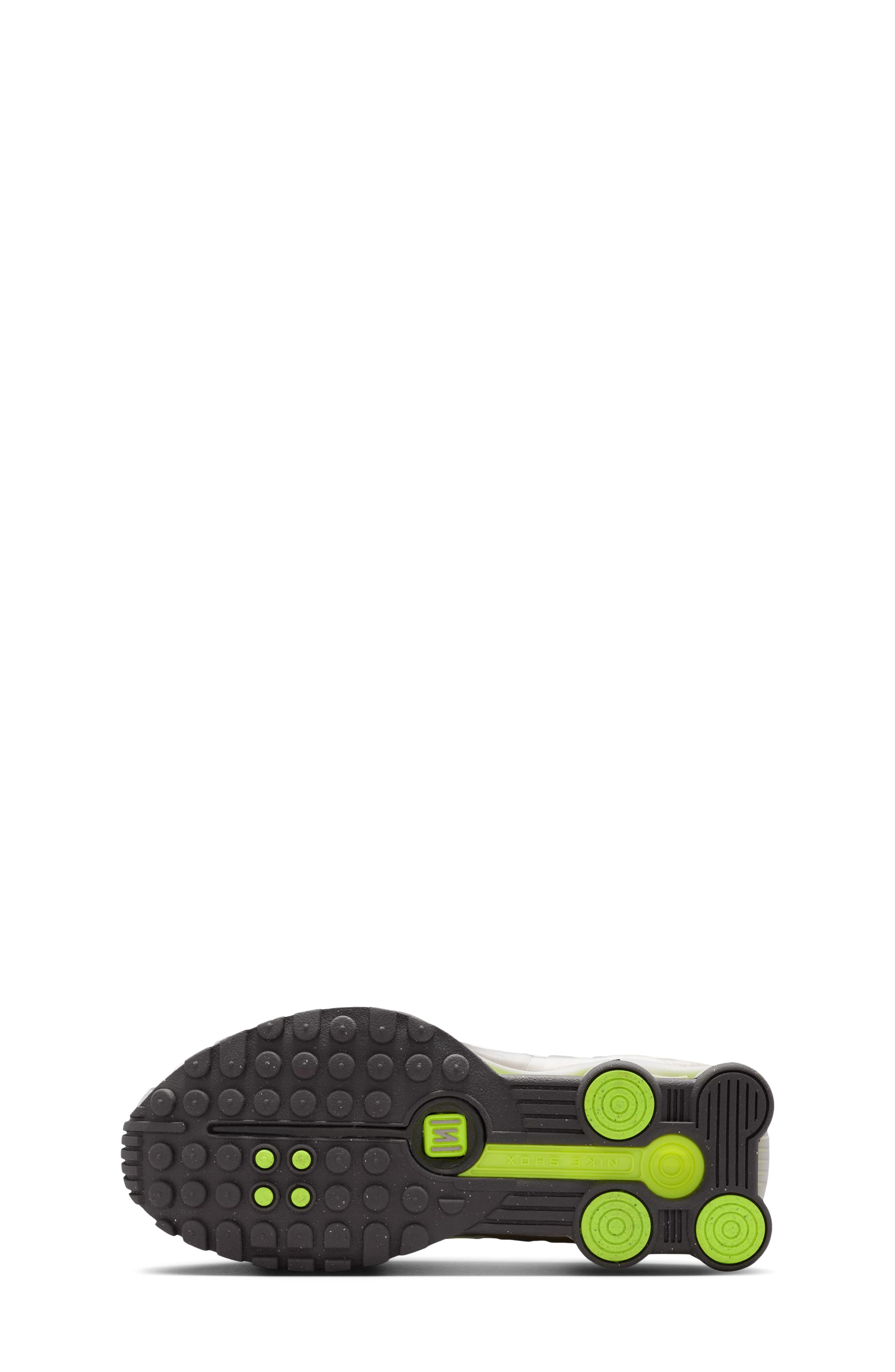 Nike Shox R4 Sneaker, Alternate, color, Grey/ Volt/ Grey/ Ash