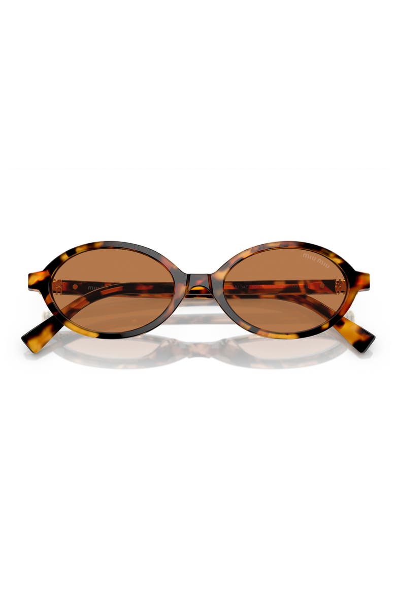 50mm Oval Sunglasses, Main, color, LIGHT HAVANA / BROWN
