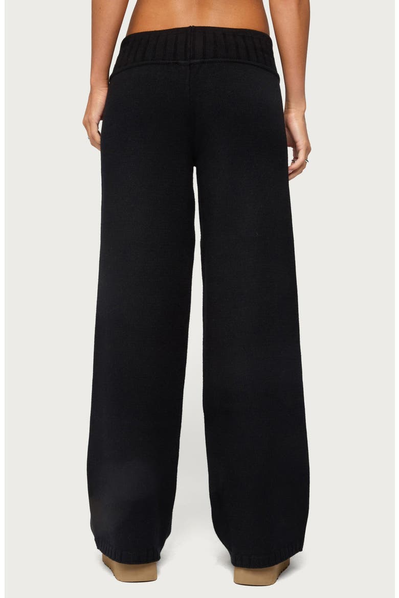 Russell Wide Leg Sweater Knit Pants, Alternate, color, BLACK