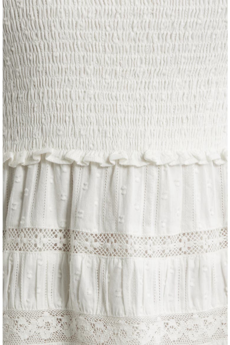 Colbera Lace Ruffle Minidress, Alternate, color, WHITE