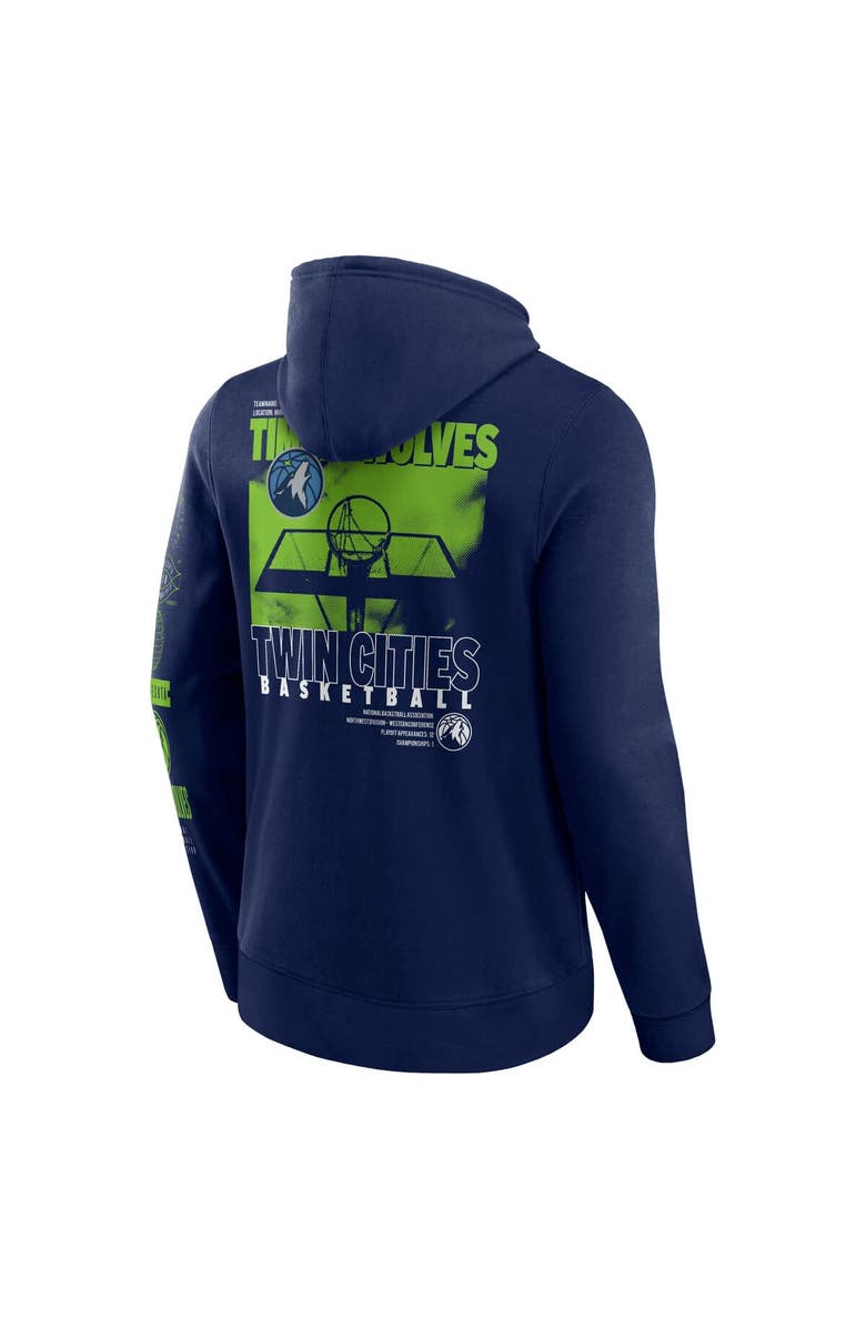 FANATICS Men's Fanatics Navy Minnesota Timberwolves Game Time Crossover Pullover Hoodie, Alternate, color, 