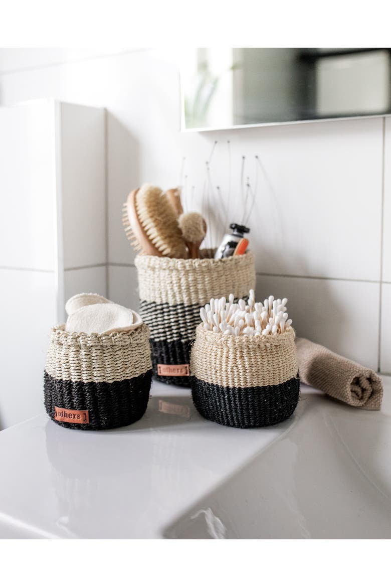 Sisal Basket, Alternate, color, Natural/Black