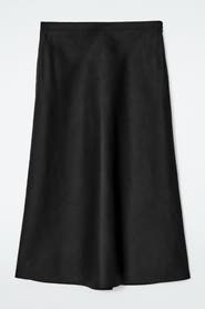 COS Linen-Blend Midi Column Skirt