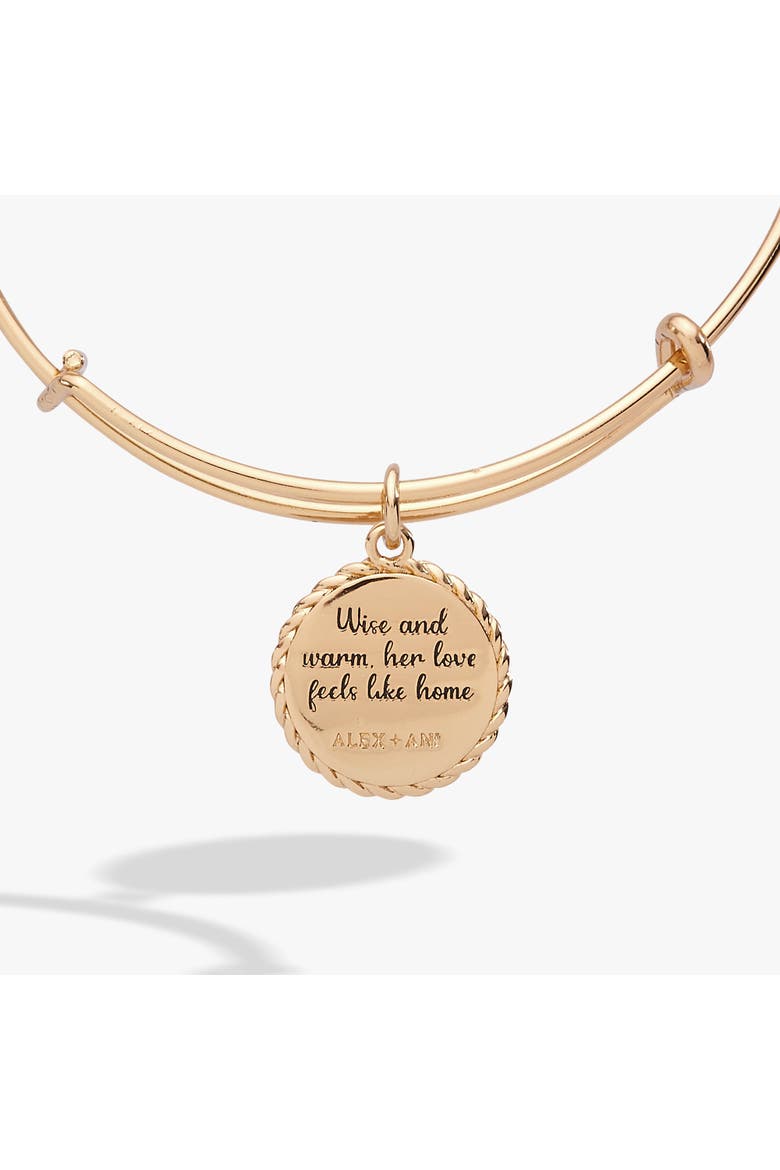 Grandma 'Wise And Warm, Her Love Feels Like Home' Charm Bangle, Alternate, color, Gold