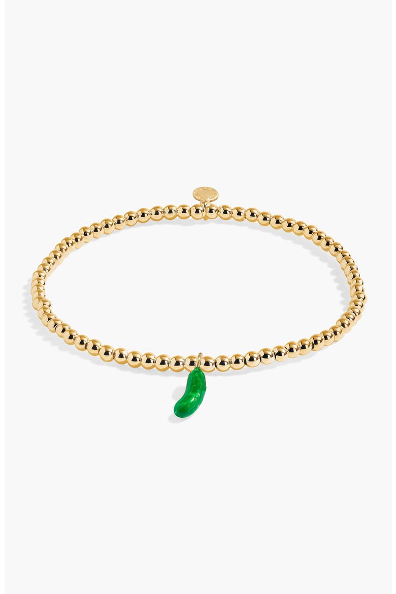 A Little Vibes 'I Love Pickles' Bracelet, Alternate, color, Gold Plated