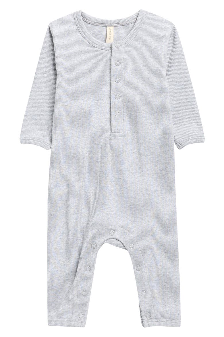 Organic Cotton Blend Rib Jumpsuit, Main, color, BLUE