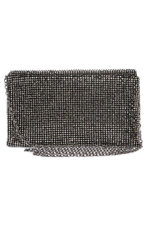 JESSICA MCCLINTOCK JESSICA MCCLINTOCK CORY CRYSTAL MESH FLAP CROSSBODY BAG 