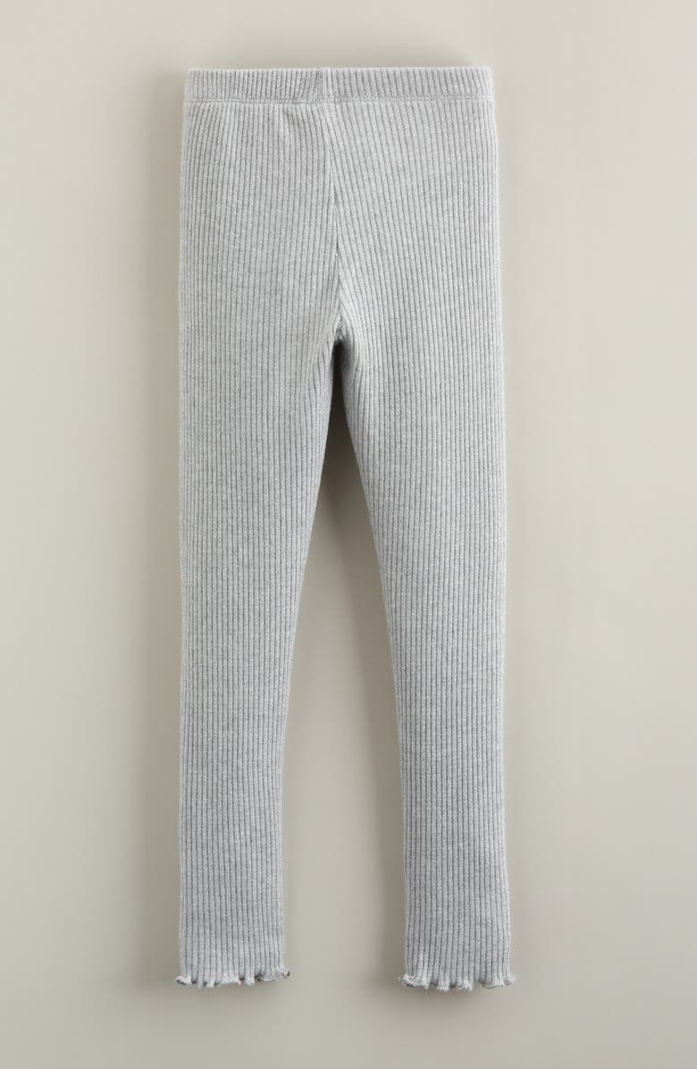 Tucker + Tate Kids' Sparkle Rib Leggings, Alternate, color, Grey Light Heather