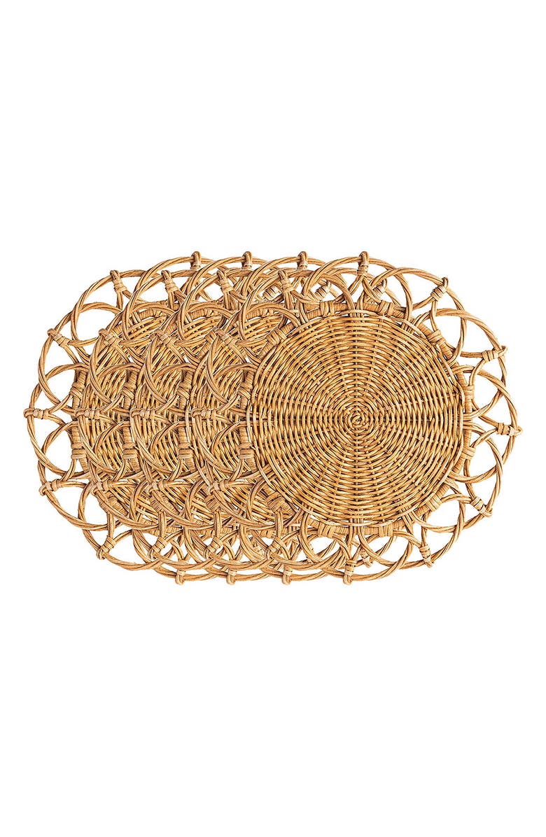Juliska Provence Set of 4 Rattan Placemats, Main, color, Natural