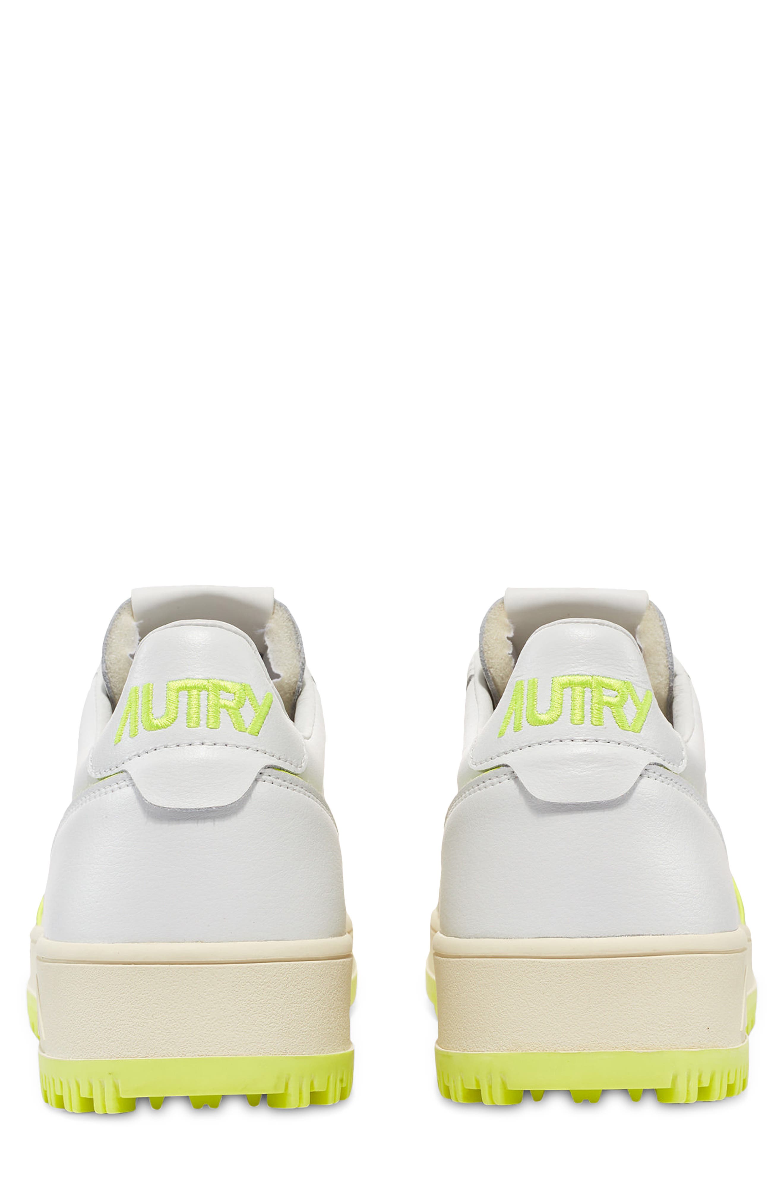 AUTRY Golf Low Top Sneaker, Alternate, color, Golf/Leather Wht/Fl Yllw
