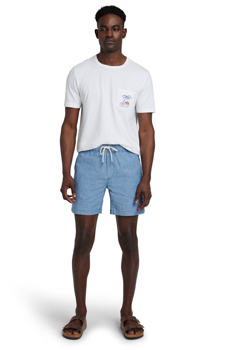 Faherty Essential Chambray Shorts, Alternate, color,