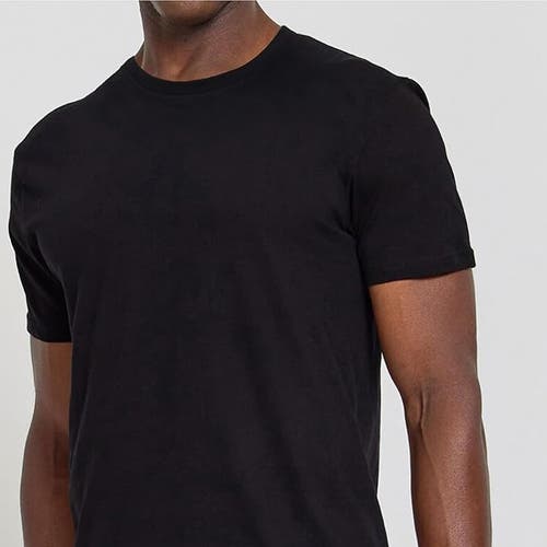 True Religion Crew Neck Undershirts 4 Pack In Black