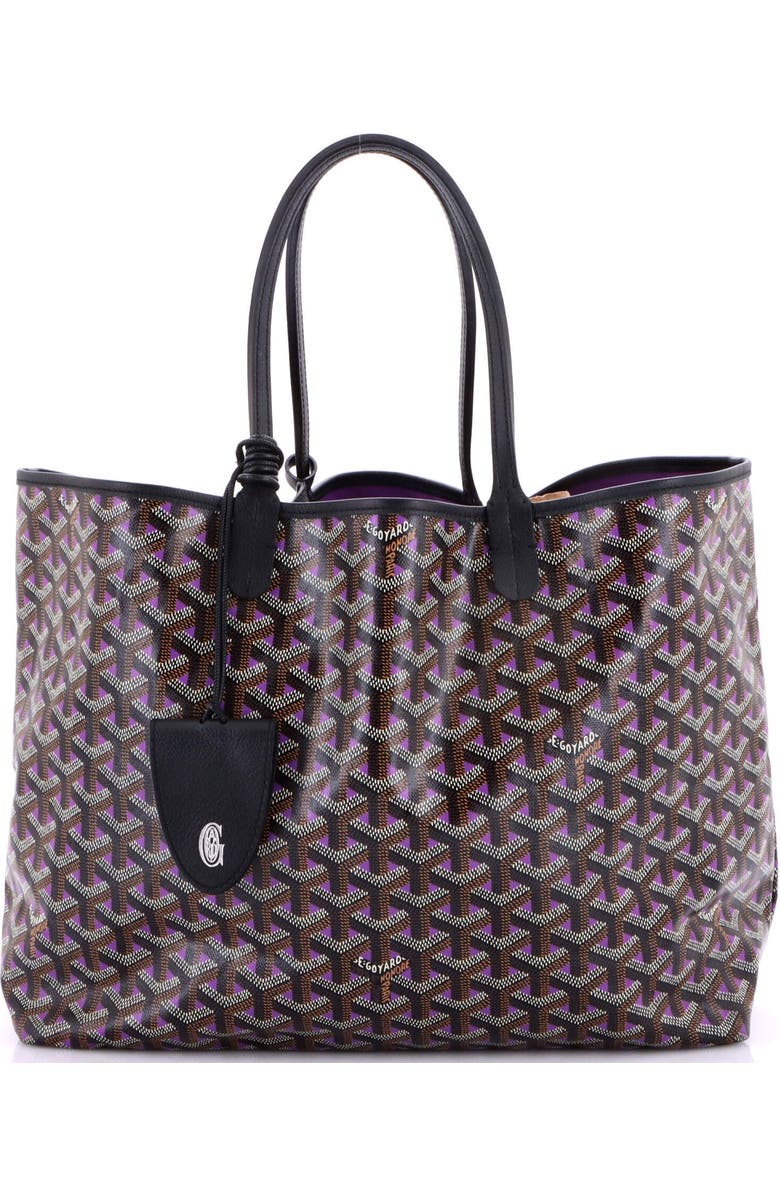 Pre-Owned Goyard Saint Louis Tote Claire Voie Coated Canvas PM, Main, color, Purple
