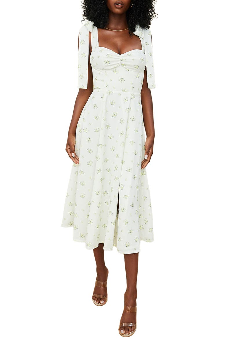 Alicia Floral Midi Dress, Main, color, IVORY FLORAL