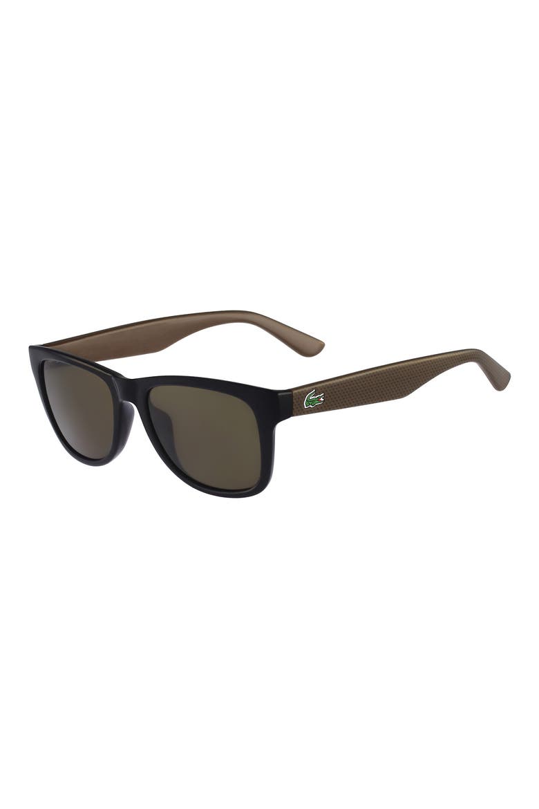 52mm Rectangular Sunglasses, Alternate, color, BLACK