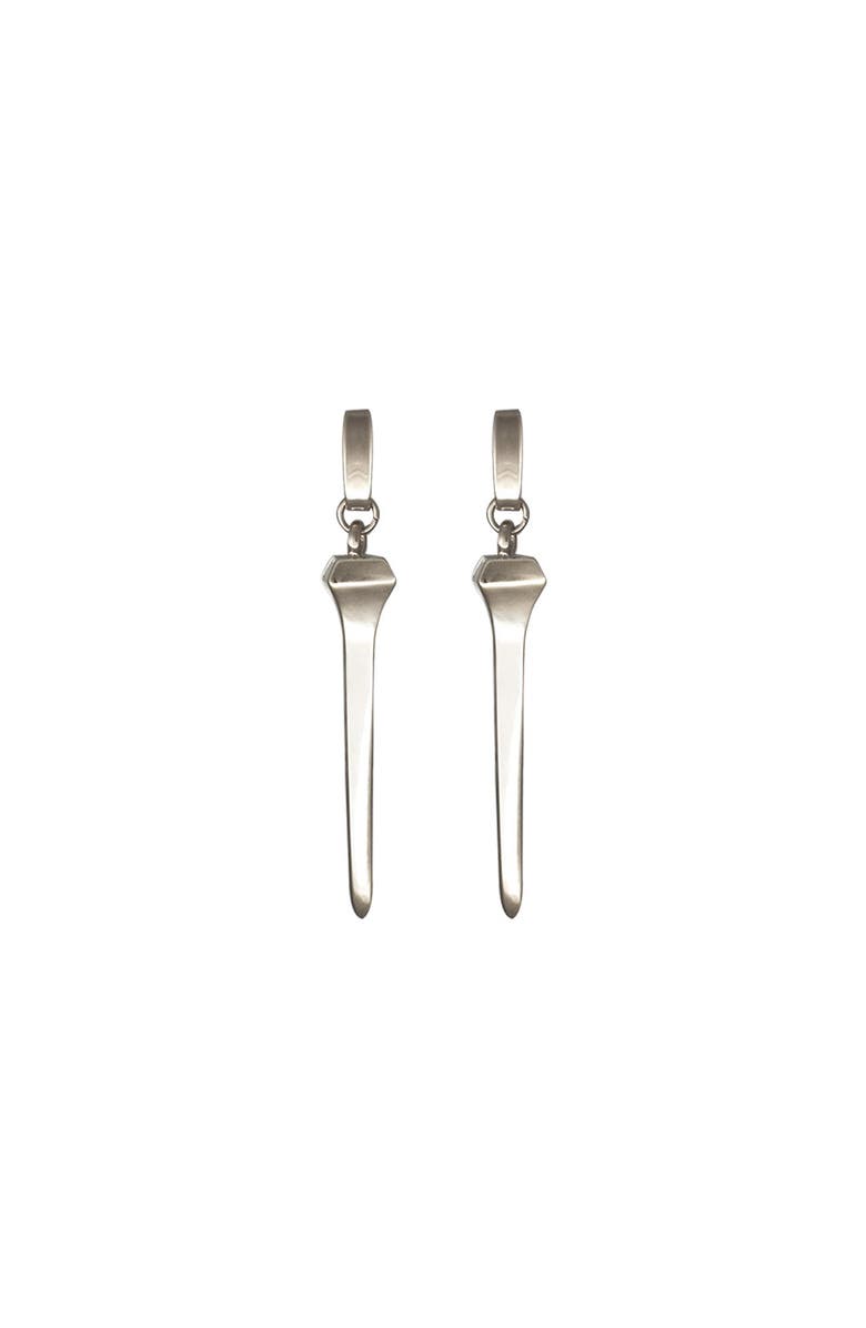 CXC Diamond Nail Earrings, Main, color, Silver