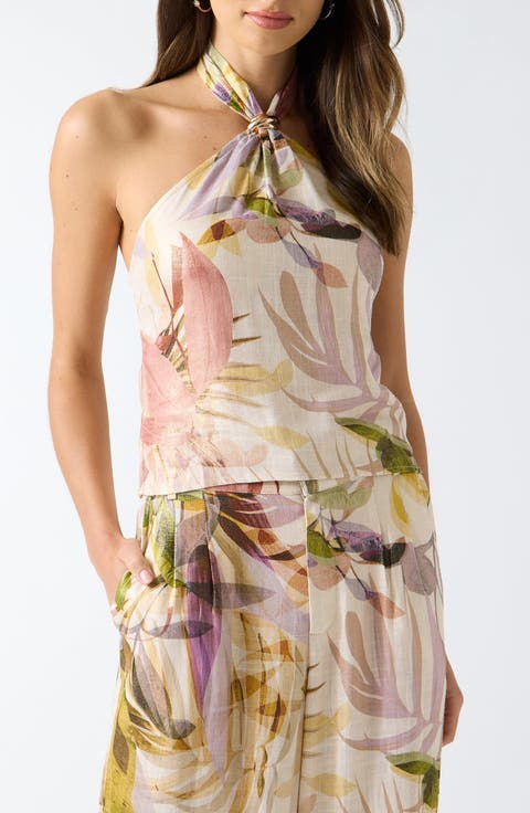 Kiara Floral Print Halter Top