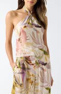 GUESS Kiara Floral Print Halter Top