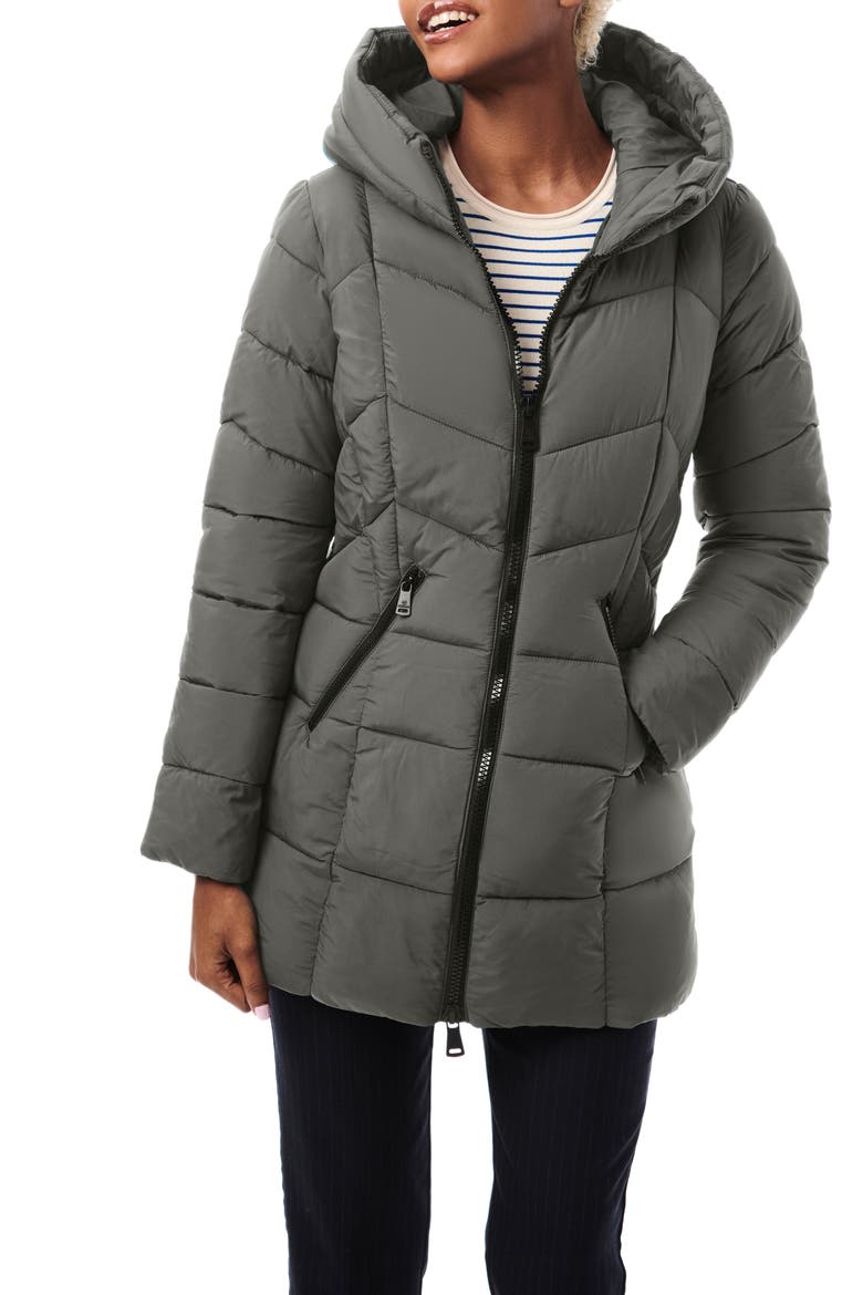 Hooded Water Resistant Puffer Jacket, Alternate, color, METROPOLITE