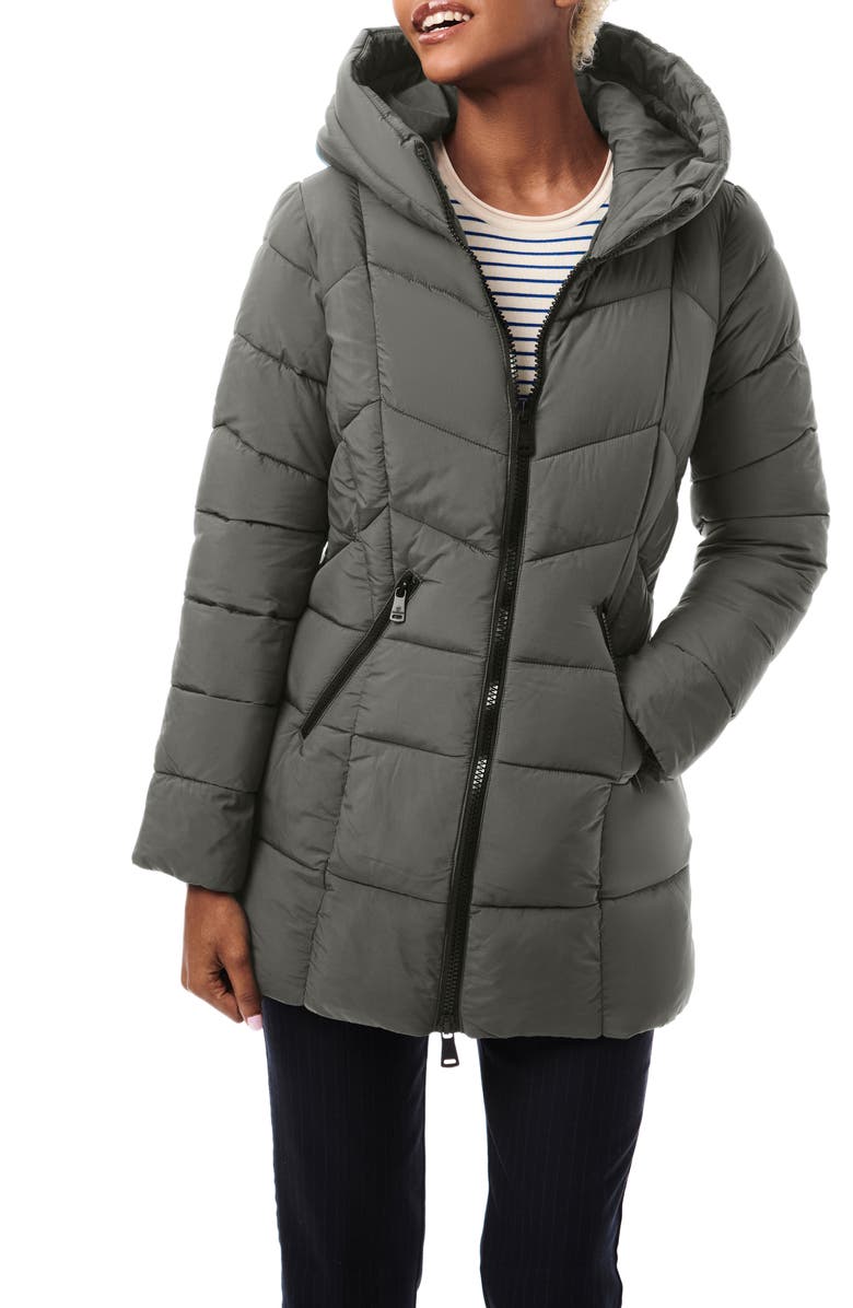 Bernardo Hooded Water Resistant Puffer Jacket, Alternate, color, Metropolite