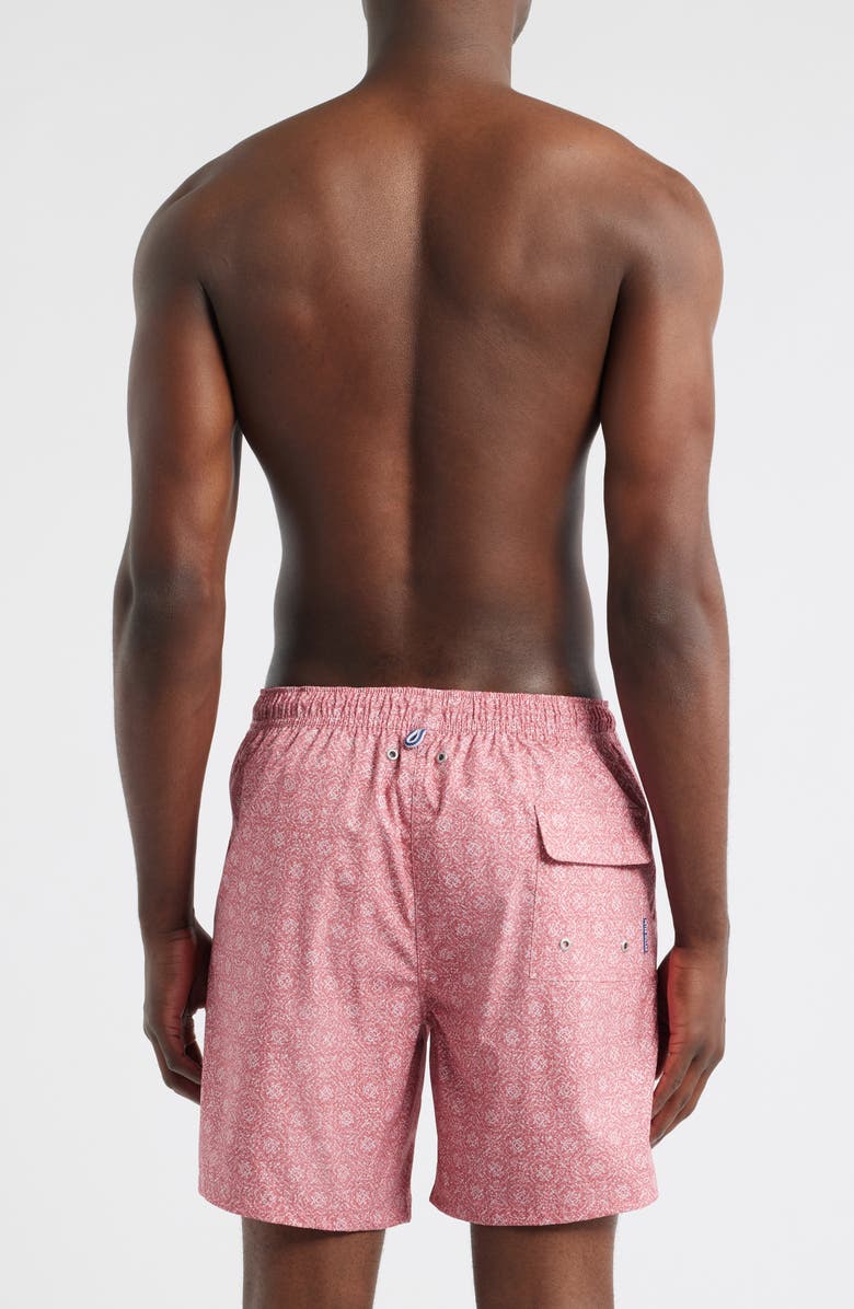 Peter Millar Knox Swim Trunks, Alternate, color, Red Pear