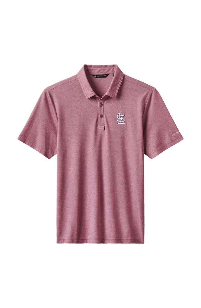 TravisMathew Men's TravisMathew Red St. Louis Cardinals Playoff Pitch Tri-Blend Polo, Alternate, color, Red