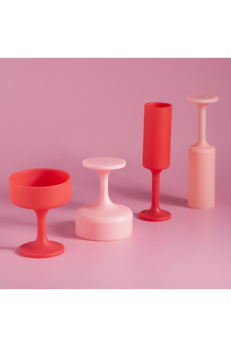 Mecc | Unbreakable Cocktail Glasses, Alternate, color, Cherry + Blush