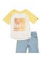 Kids' Raglan T-Shirt & Denim Shorts