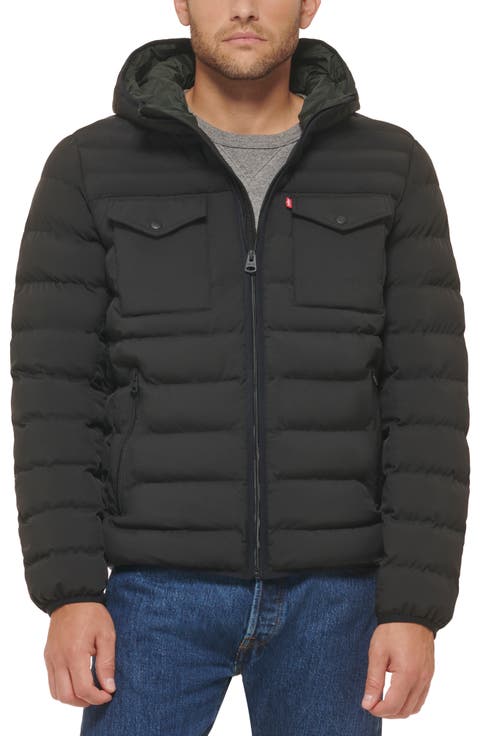 Stretch Hooded Puffer Jacket