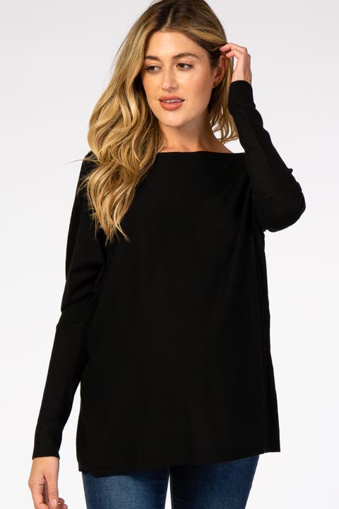 Soft Knit Boatneck Dolman Sleeve Sweater